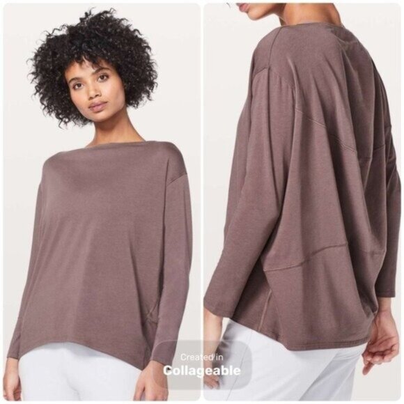 Lululemon Neutral Oversized Soft Top Athleisure Weekend Yoga Lounge Breathable - Picture 1 of 7